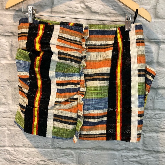 NWT No.21 Size 40 Colorful Woven Mini Skirt w/ Bow - Picture 13 of 14